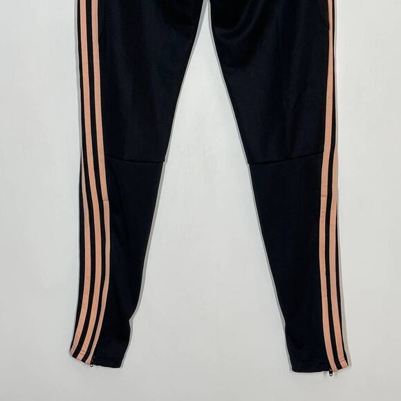 Adidas Sweatpants Black Pink Striped Logo Athletic Training Pants Size XS - Picture 6 of 11